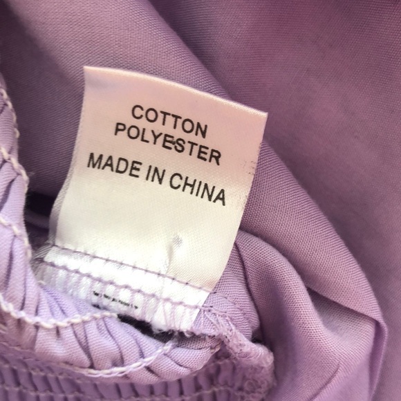 Purple floral off-shoulder mini dress. Size 6. - Picture 9 of 14